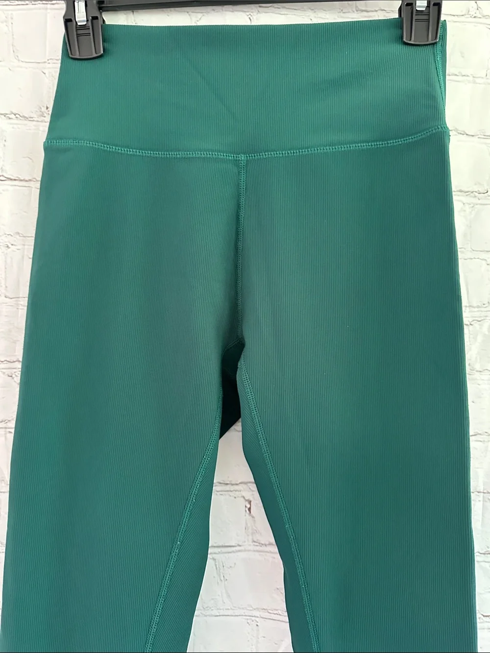 Wilo the Label  Green Colorblock Leggings with Yellow and Gray Panels size M